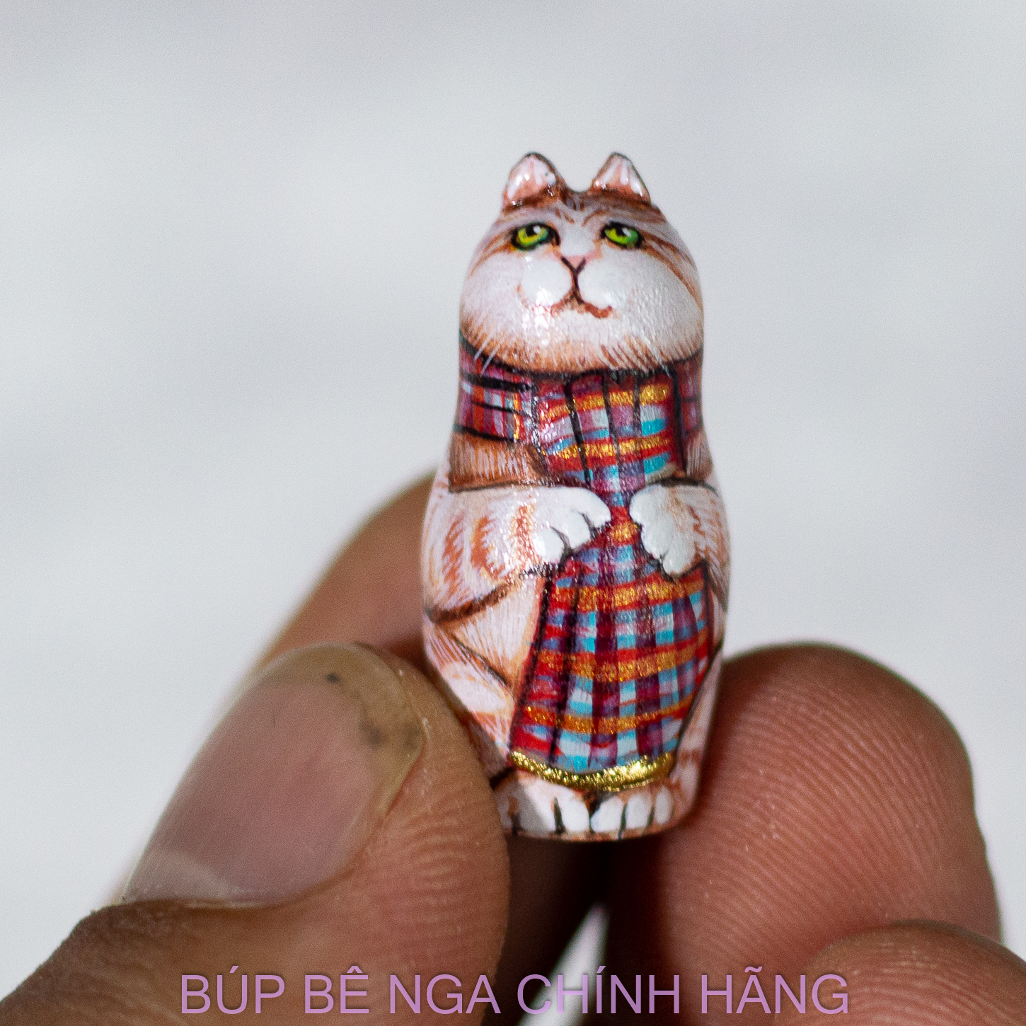 BỘ BÚP BÊ NGA 10 LỚP 35CM CỠ LỚN HOA VĂN "CHÚ MÈO BA-TƯ" CỰC ĐẸP VÀ ĐỘC ĐÁO PHONG CÁCH