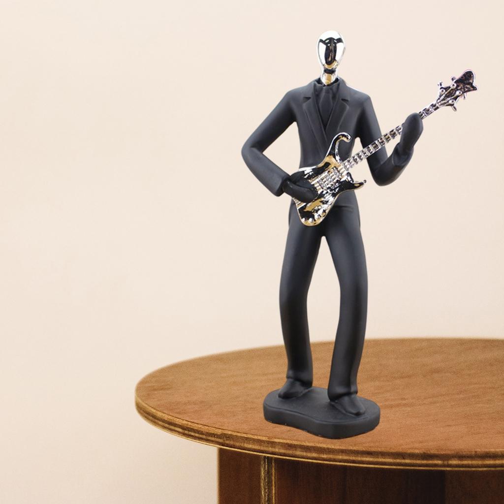 Music Instrument Player Musician 3D Hand Sculpted Metal Art Figurine Decor