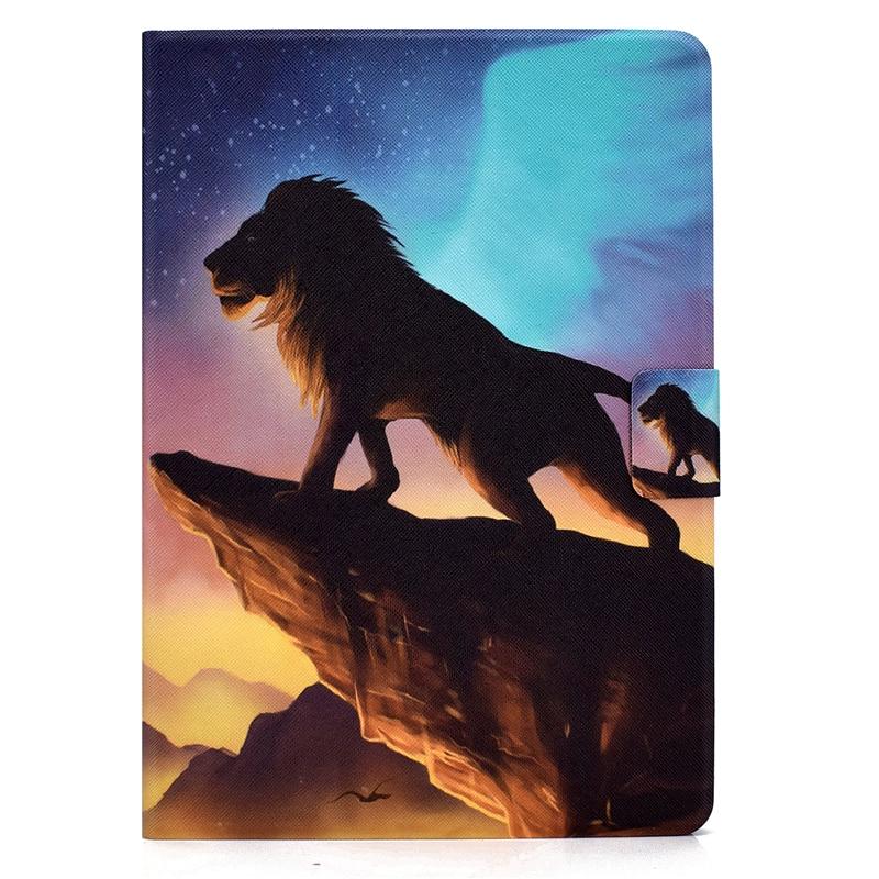 Bao Da In Hình Sư Tử Cá Tính Cho Samsung Galaxy Tab S6 Lite 10.4 Inch Sm-P610 P615