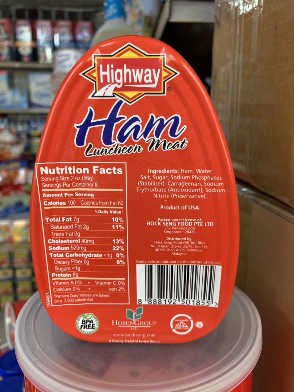 Thịt hộp Ham Luncheon Mead Highway 454g (16oz) - Hàng nhập Mỹ