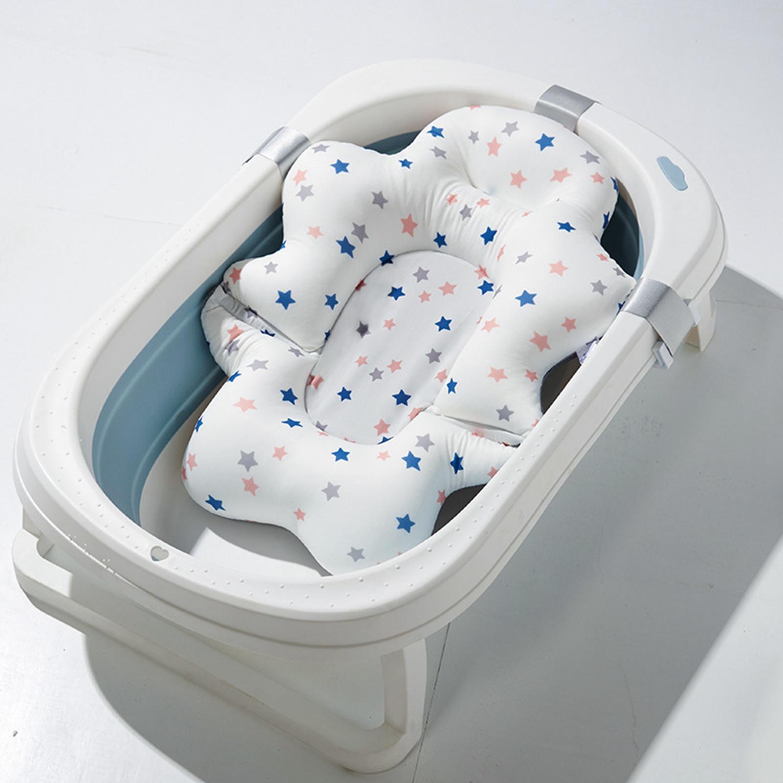 Baby Bath Cushion Pad Universal Newborn bed Foldable Baby 0-12M White