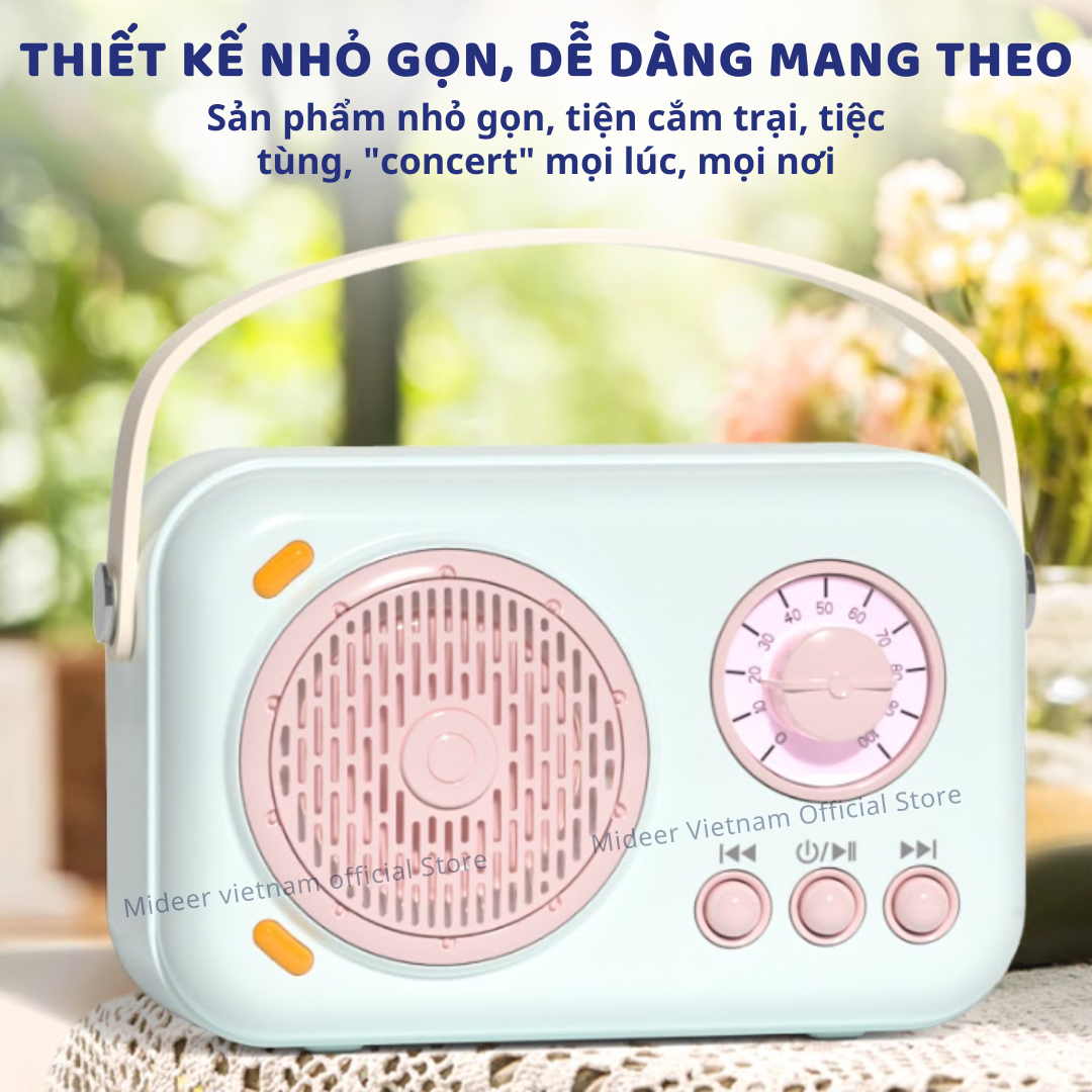 Loa karaoke mini bluetooth kèm mic cho bé Mideer versatile singalone microphone - Hàng chính hãng