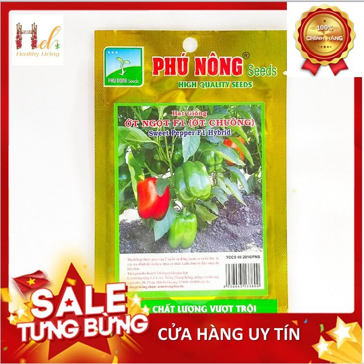 PN - Hạt Giống Ớt Chuông, Ớt Ngọt Gói 100 mg - Trồng Rau Xanh Rau Sạch Bằng Đất Sạch, Mùn Dừa Và Phân Bón Hữu Cơ