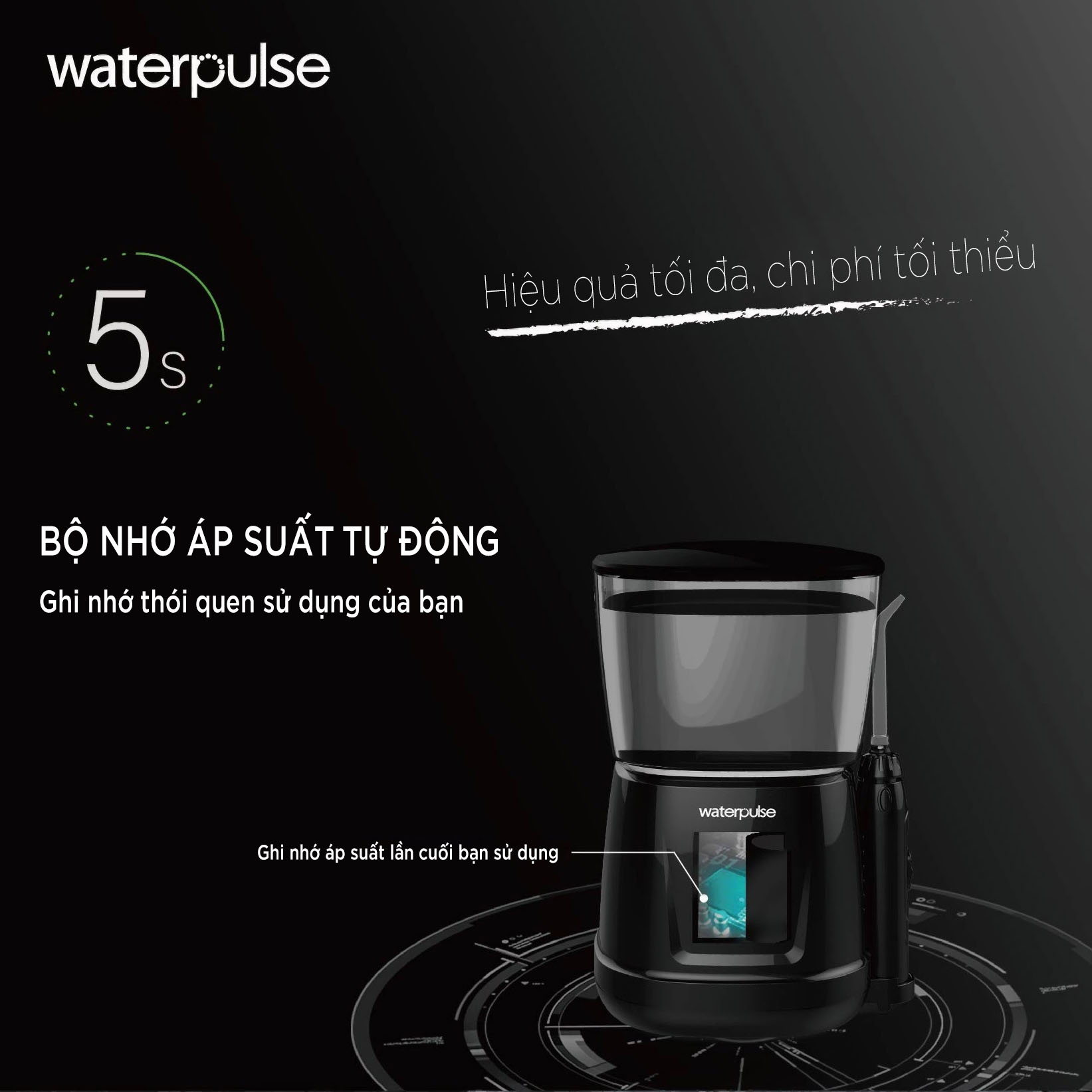 Máy Tăm Nước Gia Đình Xịt Rửa Vệ Sinh Răng Miệng Cao Cấp Waterpulse V700