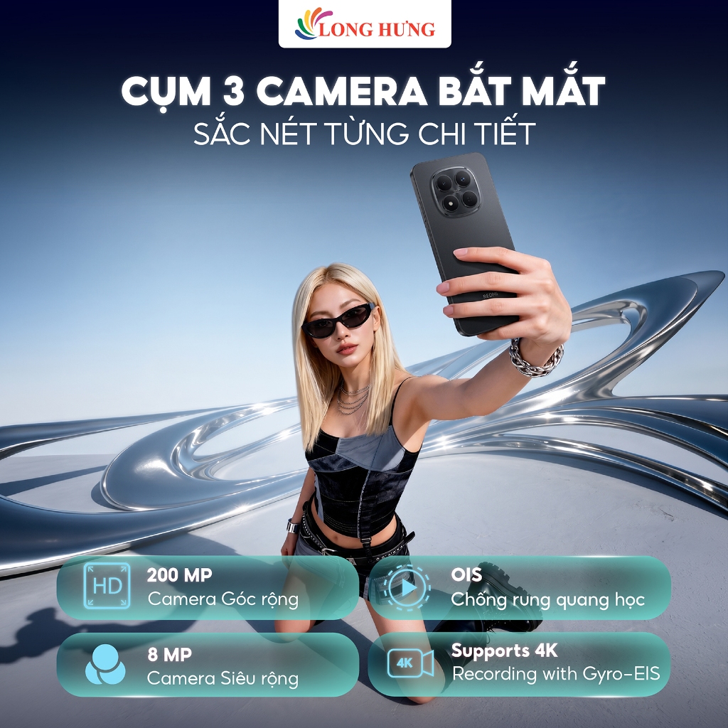 Điện thoại Xiaomi Redmi Note 15 Pro 5G (12GB/512GB) - Hàng chính hãng