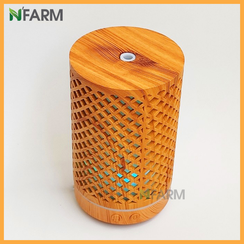 Combo máy khuếch tán/ máy xông tinh dầu hình Trụ Lưới N'Farm NF2065 + tinh dầu cam hương N'Farm(10ml)