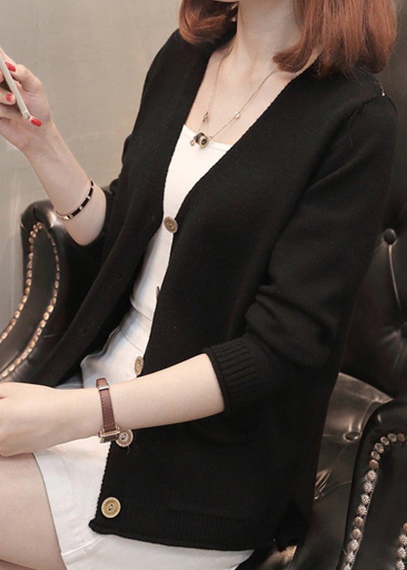 Áo cardigan len nữ 2 túi trước LAHstore, thời trang trẻ, phong cách Hàn Quốc