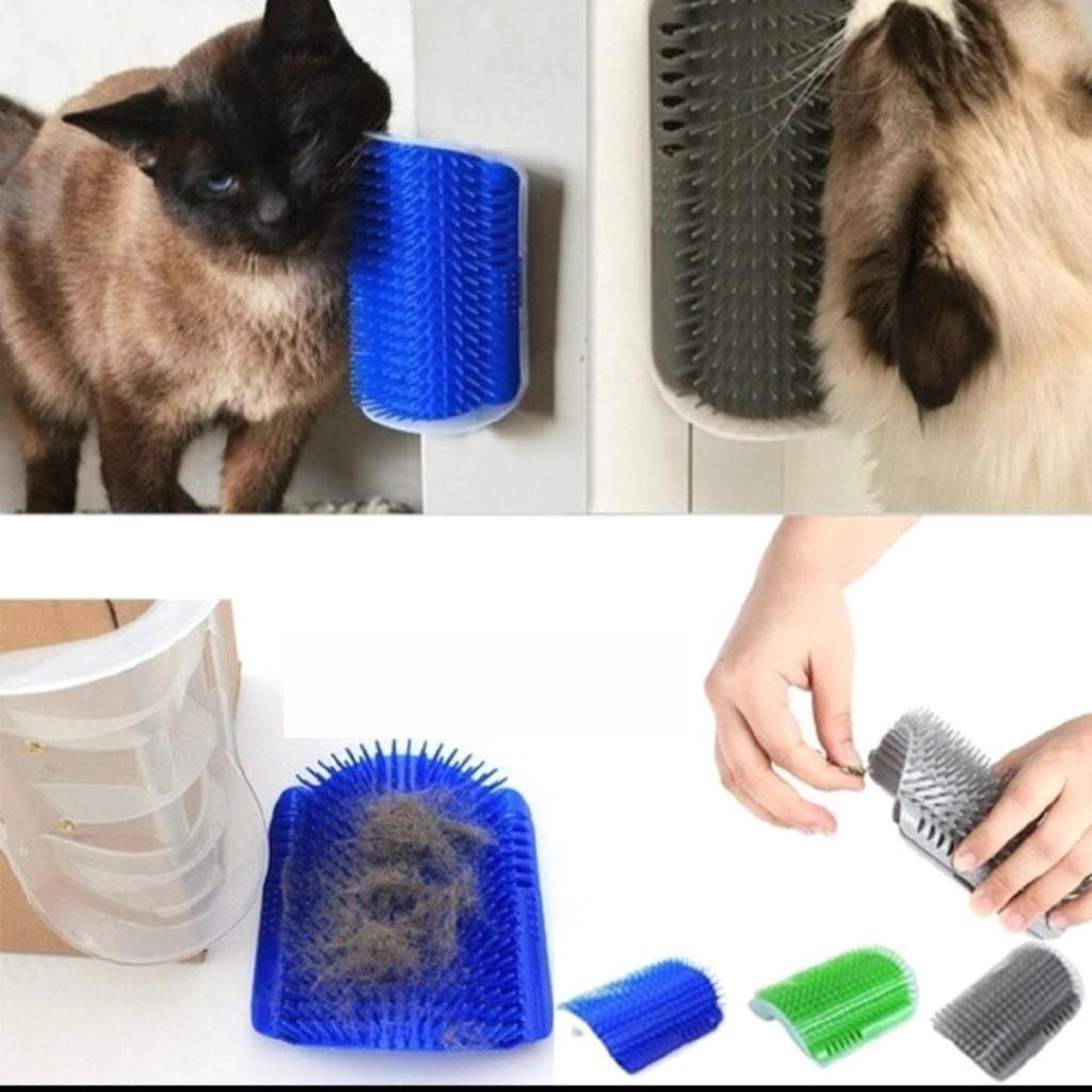 Lược chải lông cho mèo cưng gắn góc tường
