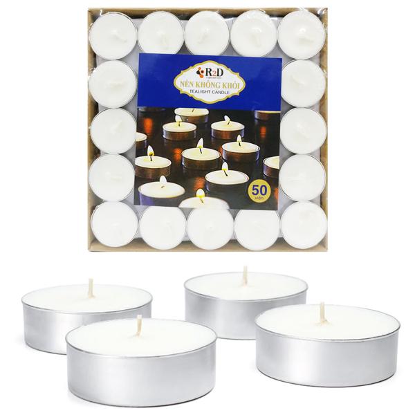 Hộp 50 Nến Không Khói Tealight Candle R2D