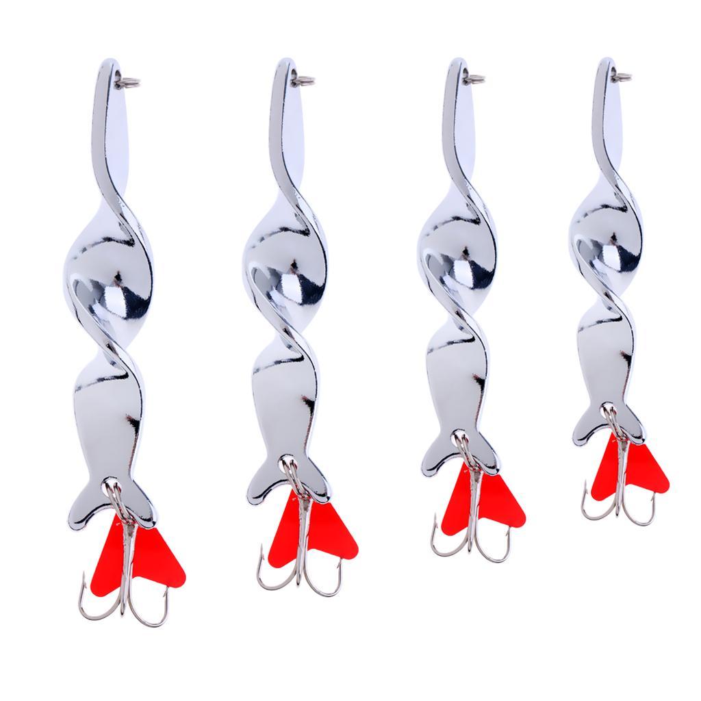Fishing Bait Fish Sequins Lure Hook Twist Red Heart Spoon Crankbaits Spinner