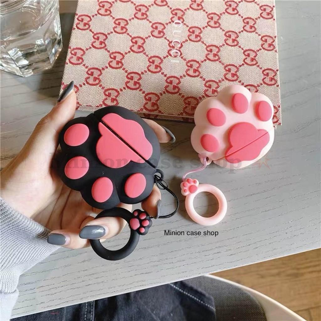 Bao Case Ốp dành cho airpod 1 và 2, tai nghe bluetooth i11,i12, i100, i9s... silicon 3D chân cún cao cấp