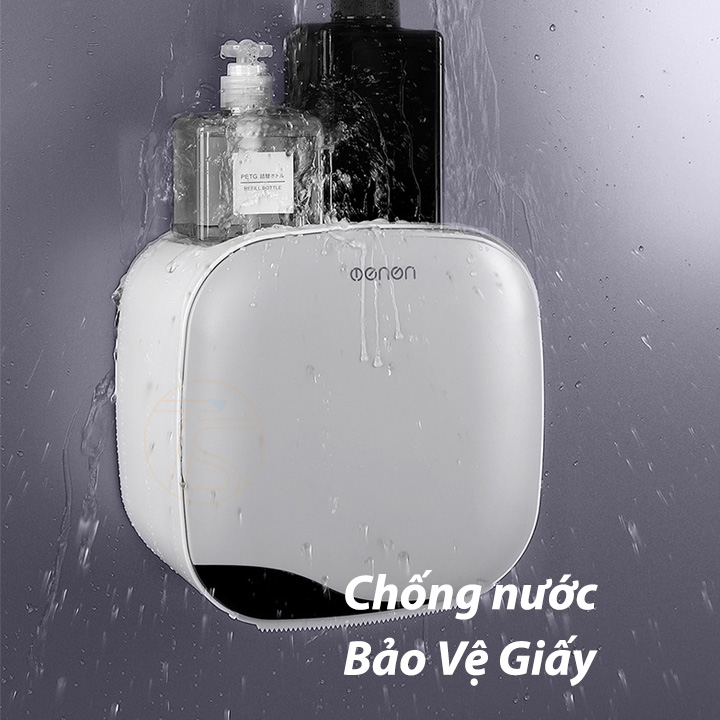 Hộp đựng giấy dán tường Oenon A1613 2 tầng có khe để điện thoại