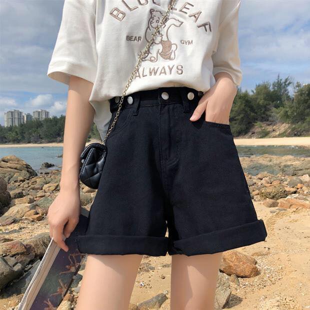 Quần Short Cạp Cao Phong Cách Ulzzang_C3