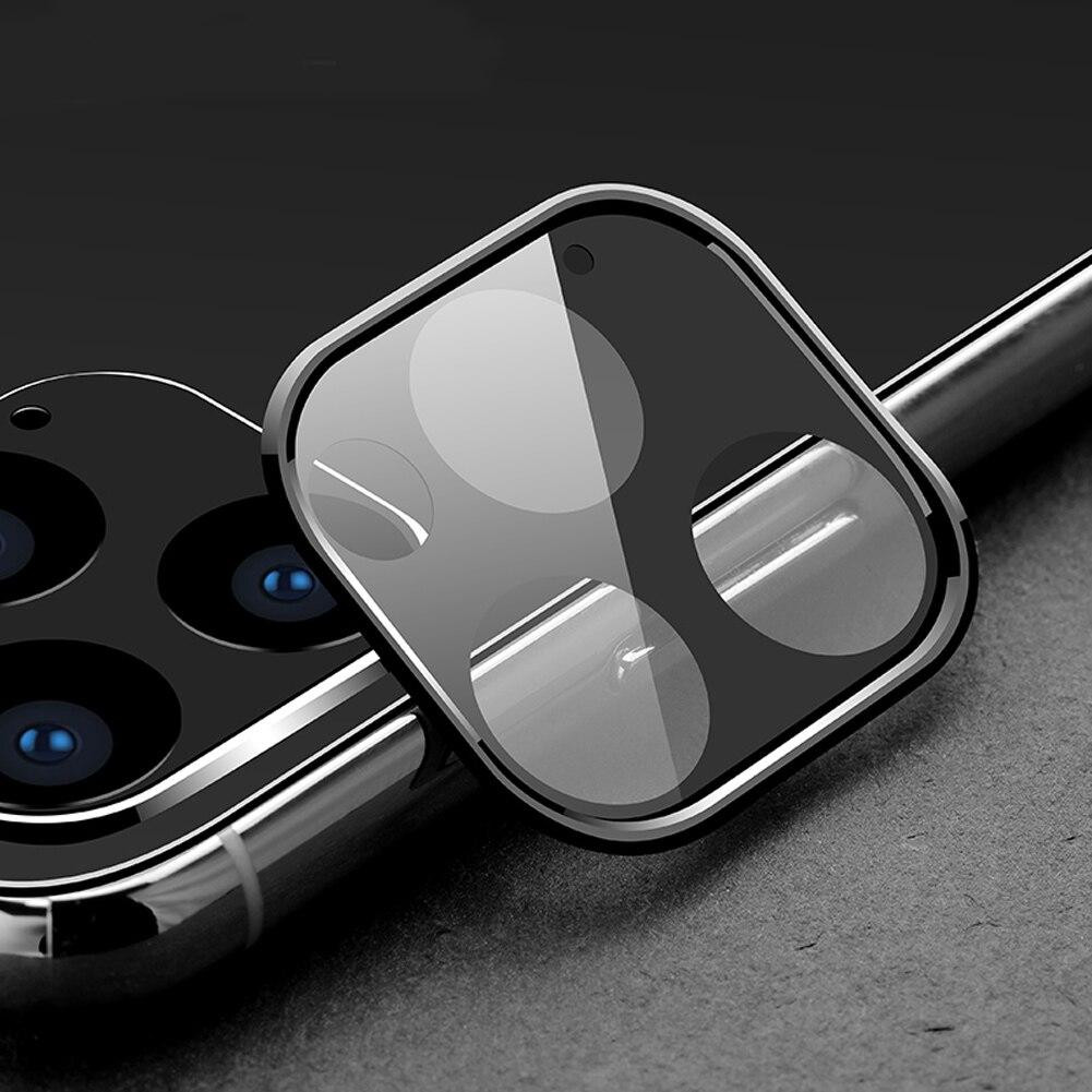 Đen - Bộ miếng dán kính cường lực & khung viền bảo vệ Camera cho iPhone 11 Pro / 11 Pro Max hiệu Totu (độ cứng 9H, chống trầy, chống chụi & vân tay, bảo vệ toàn diện) - Hàng nhập khẩu