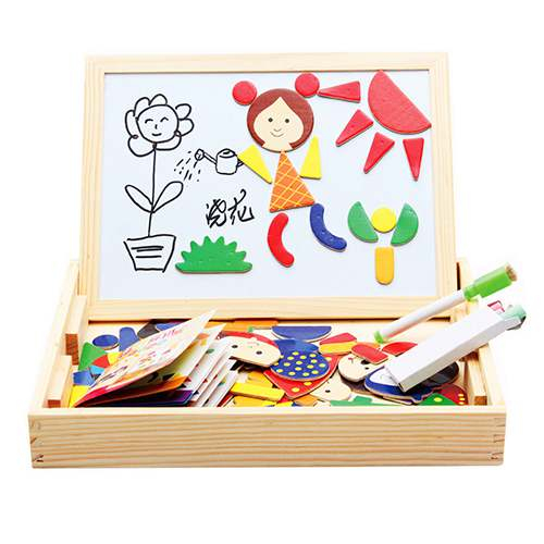 Bộ ghép nam châm hình thú cho bé - Tặng kèm 01 bàn chải đánh răng cao cấp cho bé