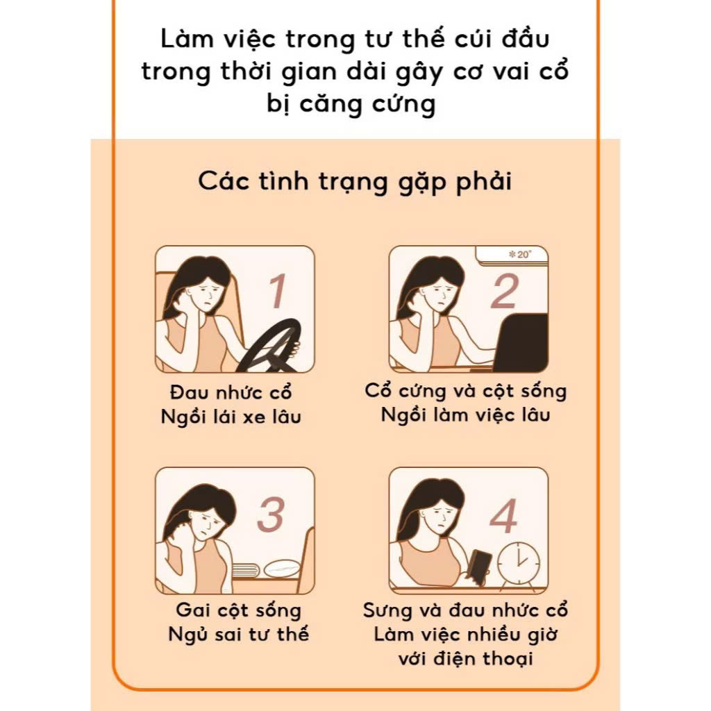 COMBO 2 Đai Dán Nóng Chườm Cổ Vai Gáy Hamart Xông Hơi Nhiệt Giảm Đau Thư Giãn Cổ Vai Gáy Hiệu Quả