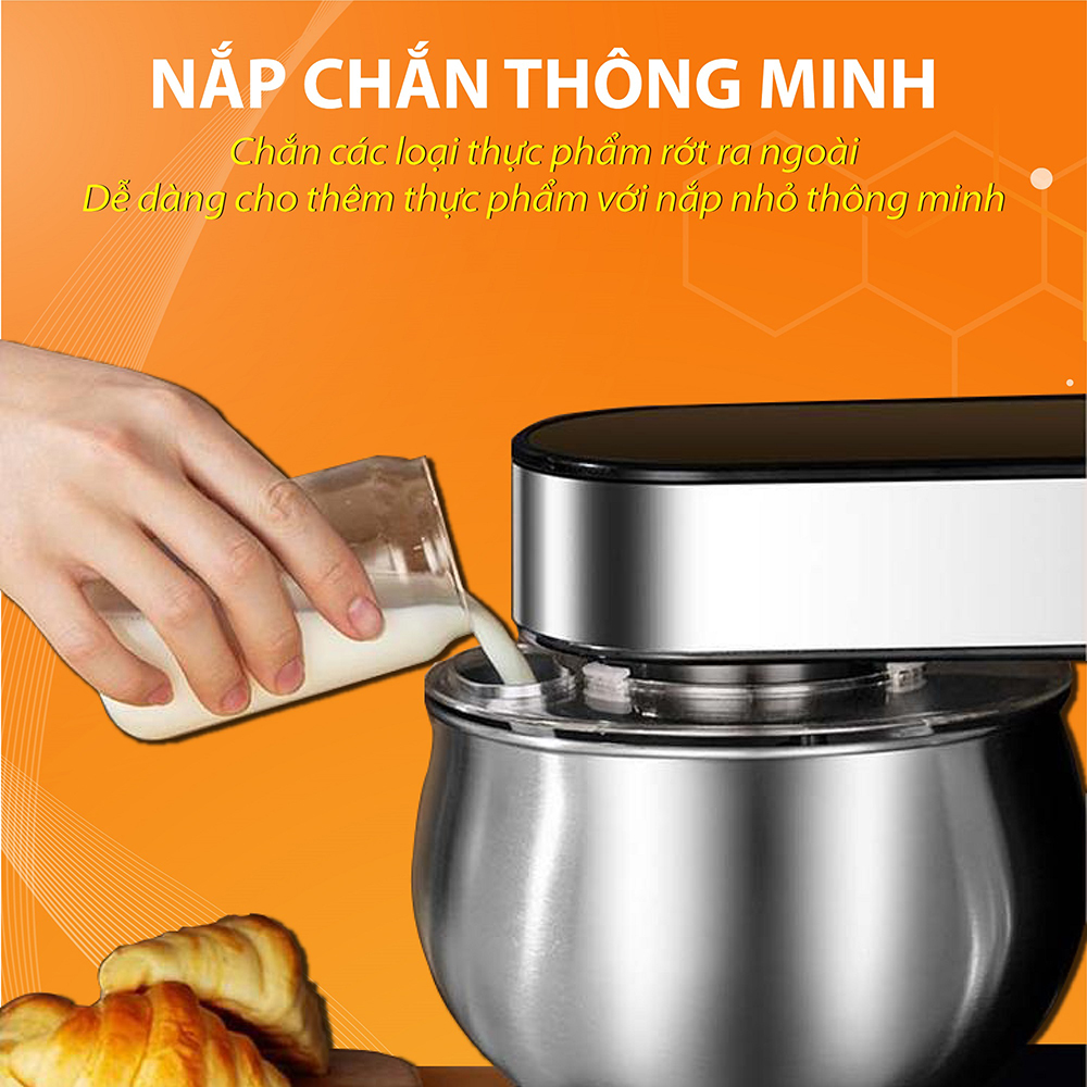 Máy nhồi bột UNIE M5 model mới kiêm đánh trứng - Hàng Chính Hãng