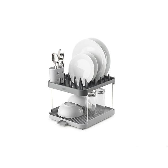 Giá úp bát đĩa 2 tầng Joseph Joseph 85150 Duo 2-Tier Dish Rack - Grey hàng chính hãng