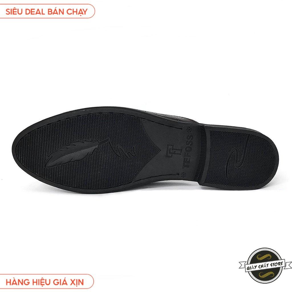 Giày Sục Nam Da Pu In Vân Cá Sấu Cao Cấp Tefoss Mules Shoes - HT01