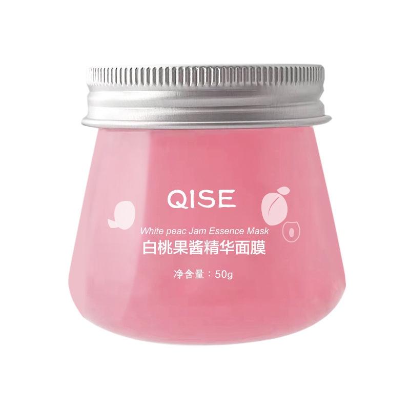 Mặt nạ đất sét QISE tinh chất mứt đào trắng giảm mụn đầu đen kiềm dầu dưỡng trắng 50G
