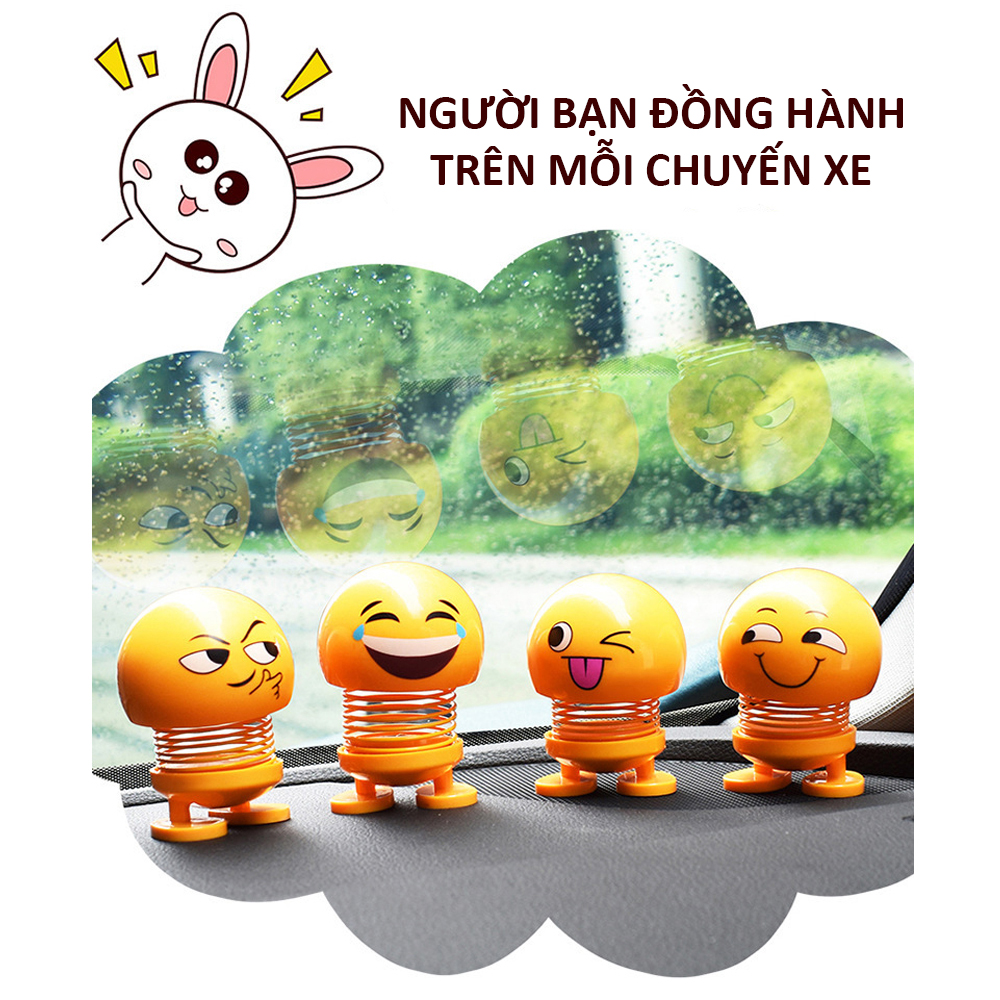 Búp bê lò xo lắc đầu, thú nhún trang trí bàn học, xe ô tô, xe máy,...