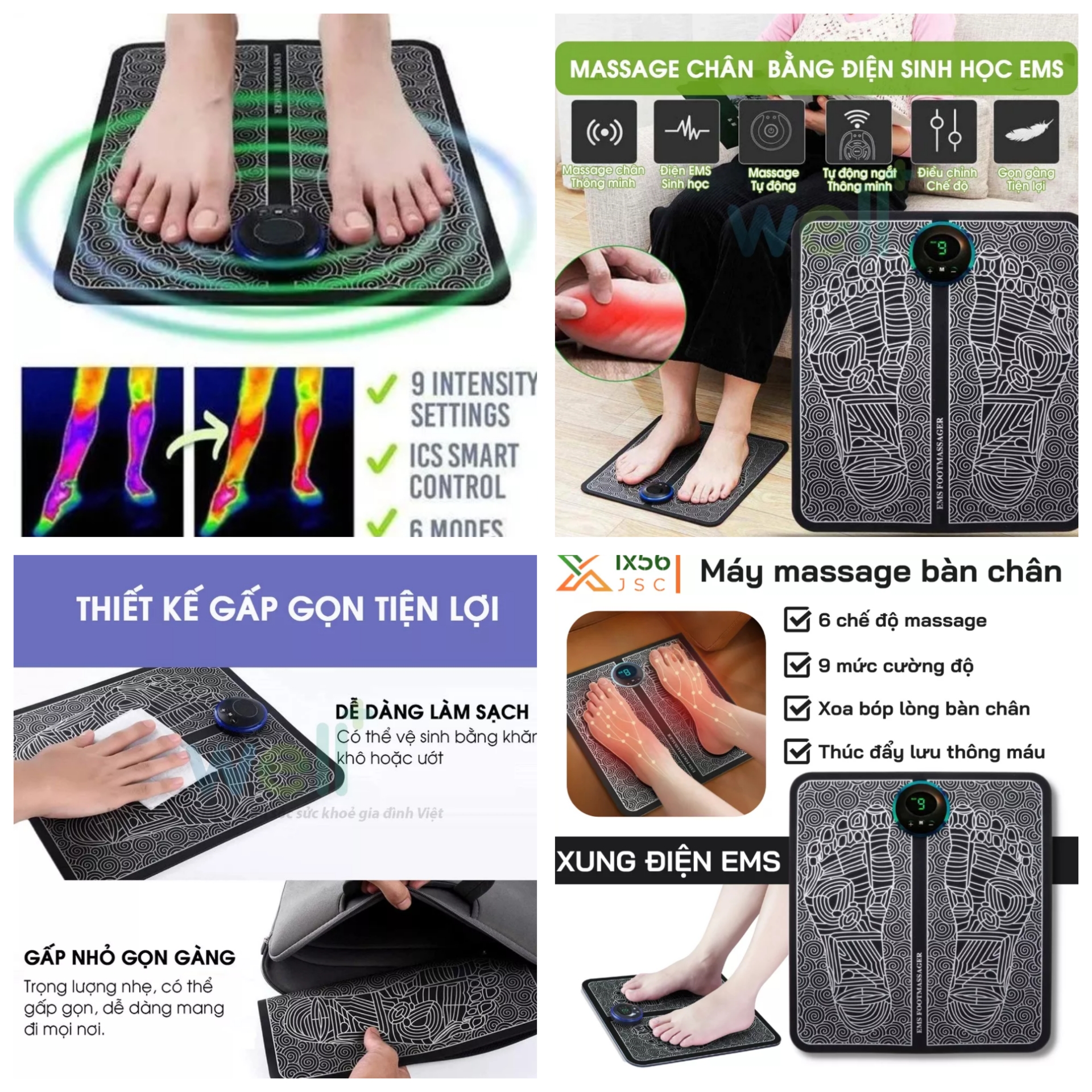 THẢM MASSAGE CHÂN GIÚP GIẢM ĐAU NHỨC MỎI CHÂN 6 CHẾ ĐỘ MASSAGE THÔNG MINH MẪU MỚI HÀNG CAO CẤP