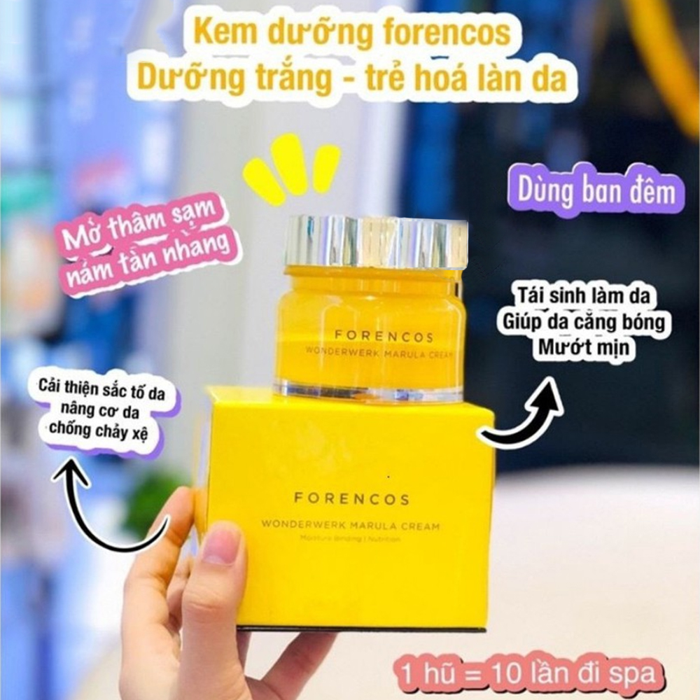 Kem dưỡng trắng da ban đêm FORENCOS Wonderwerk Marula Cream 50ml