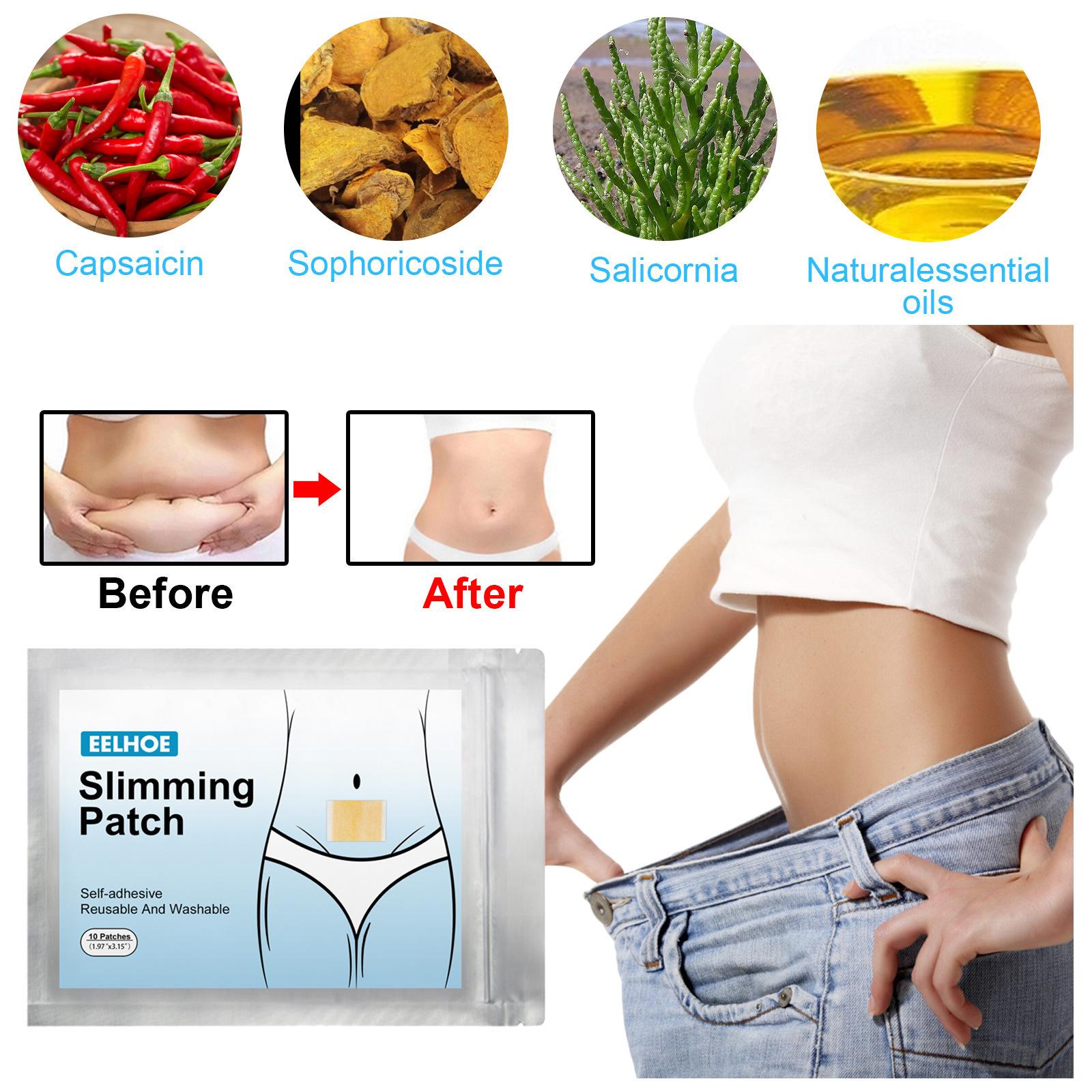 10 chiếc / 1 túi miếng dán giảm béo nhanh chóng miếng dán đốt cháy mỡ thừa miếng dán rốn thảo dược