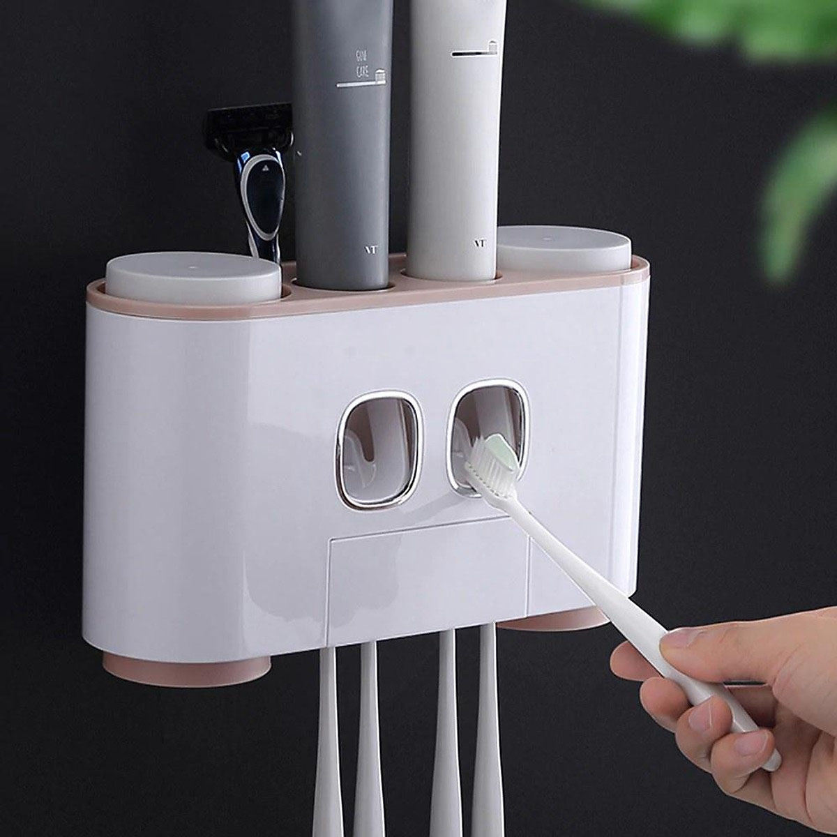 Bộ Nhả Kem Đánh Răng Tự Động, Kệ Để Đồ Phòng Tắm Cao Cấp