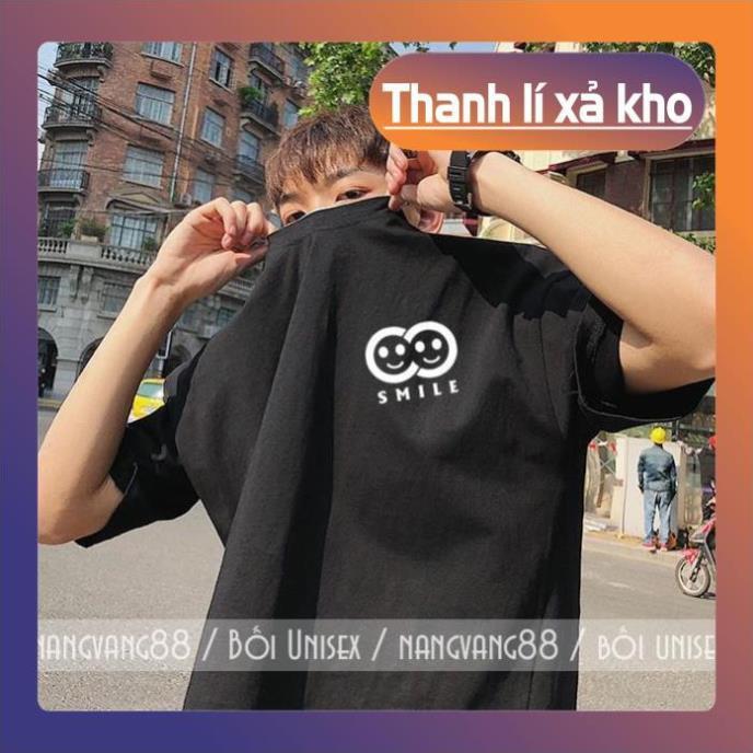 Áo Thun, áo phông Unisex Tay Lỡ mặt cười SMILE JASHOP