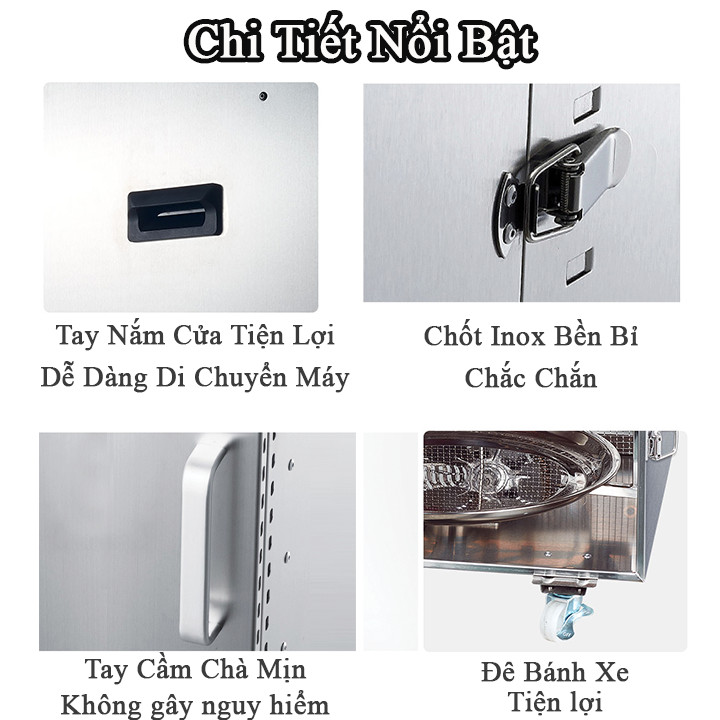 Lò Sấy Ba Rọi Một Nắng, Lạp Xưởng, Gia Cầm Công Nghiệp Chất Liệu Inox Bền Bỉ