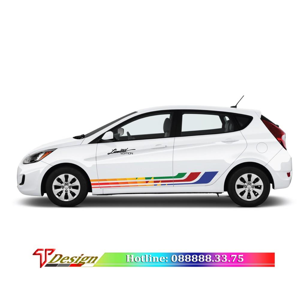 Tem sườn xe ô tô bản giới hạn, decal chữ Limited WRAP 1, KT 185x24cm