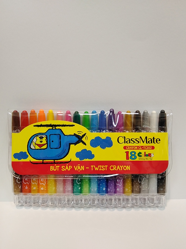 Bút sáp vặn 18 màu Classmate CL-TC102