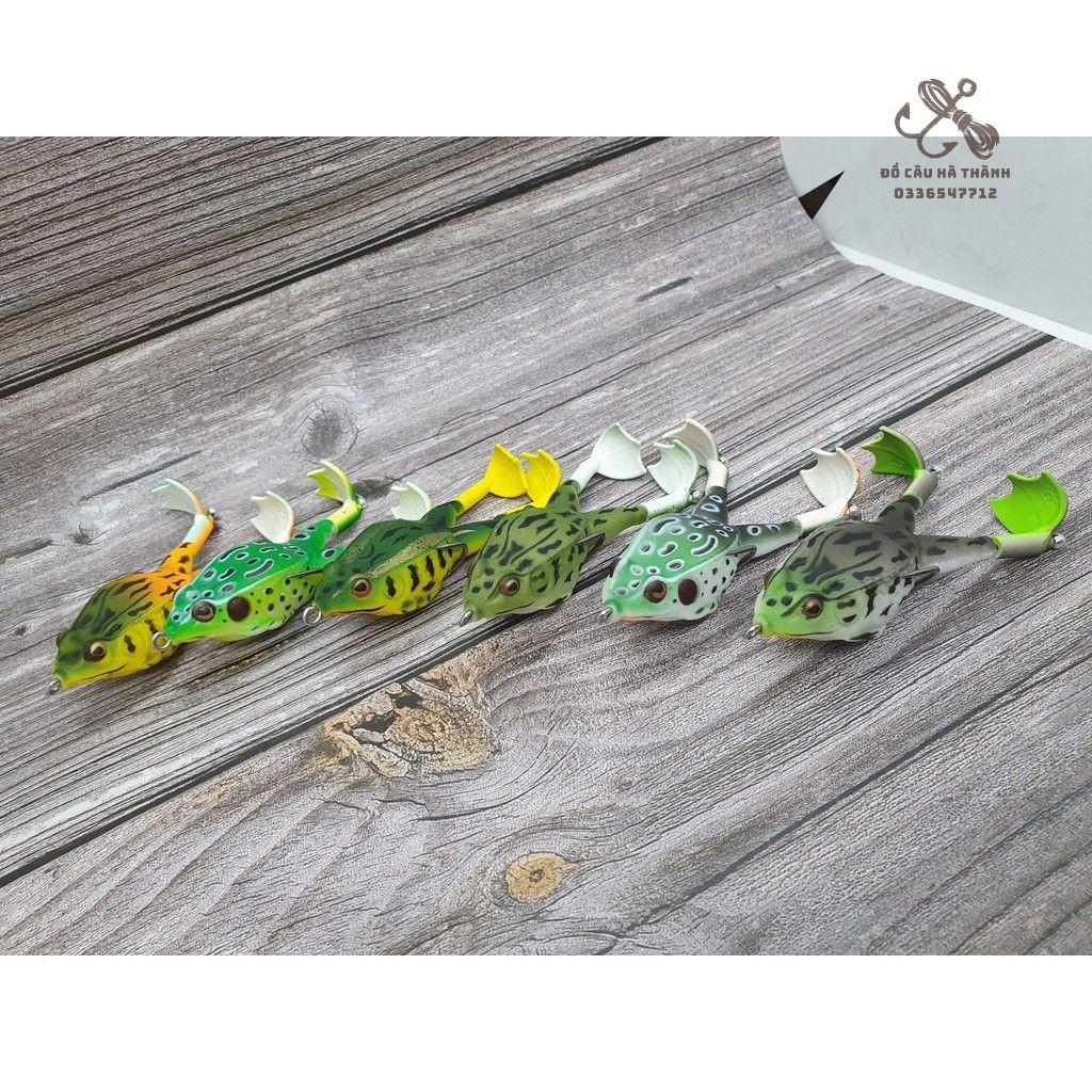 Mồi câu lure nhái hơi, nhái nhảy xoay 360 độ