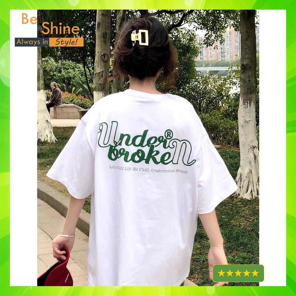 Áo Thun Under Broken Nhiều Màu Xanh lá Đen Trắng , Áo Phông Cotton Cổ Tròn Thời Trang Nam Nữ Phong Cách