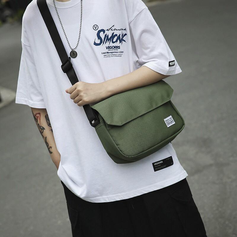 Túi đeo chéo nam nữ vải canvas chống nước phong cách unisex ulzzang Hàn Quốc T01 - Cosa