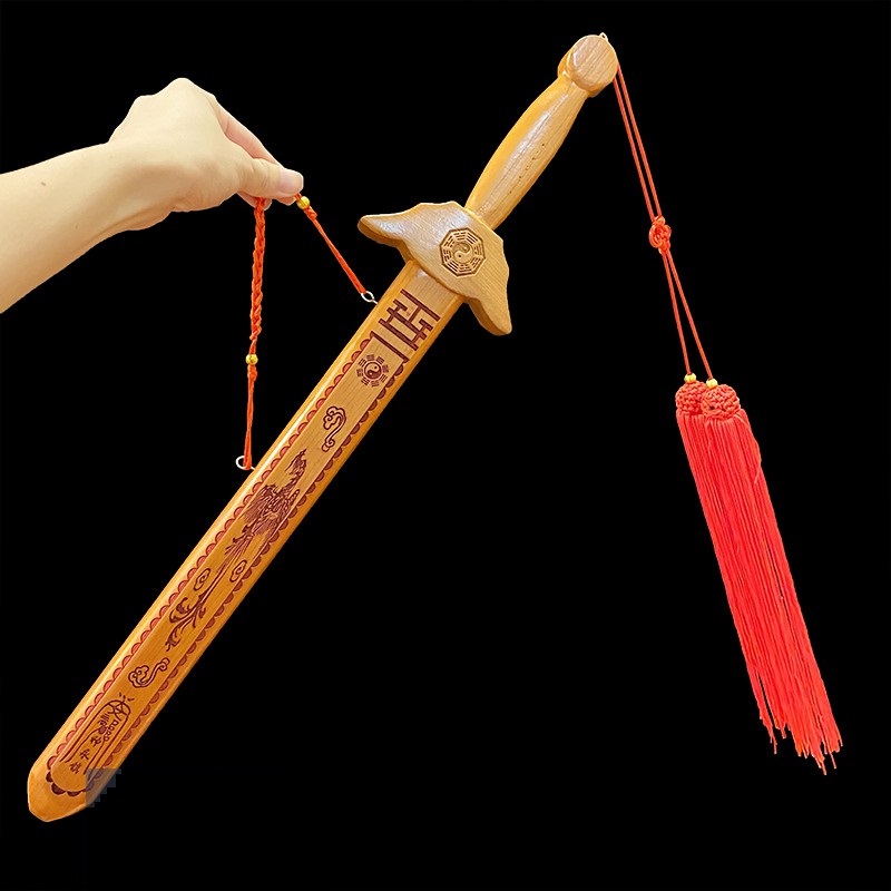 Kiếm Gỗ Đào tự nhiên - Kiếm Thất Tinh 60cm