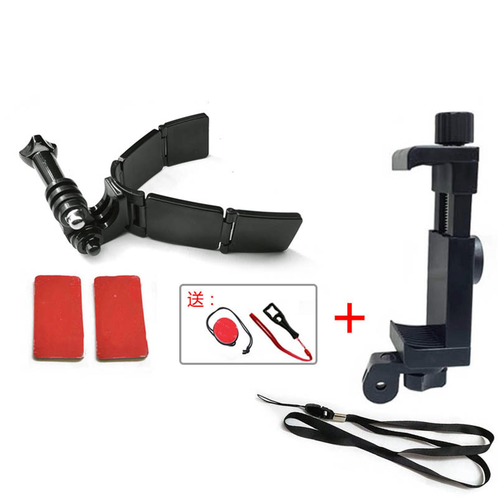Motorcycle Helmet Chin Mount Kit for for 9 8 7 6 5 4 Sports Camera or 4.7-7 inch Mobile Phones