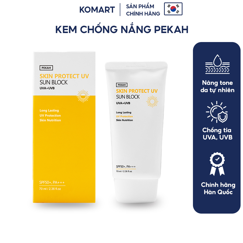 (SPF 50+) Kem Chống Nắng Vật Lí Dưỡng Trắng PEKAH SKIN PROTECT UV SUN BLOCK