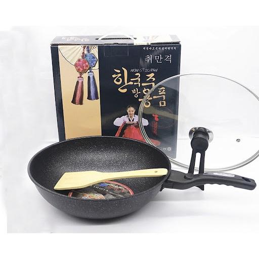 Chảo chống dính Chảo đá sâu lòng 5 lớp Hàn Quốc Hàng Loại 1 cao cấp Size 32cm