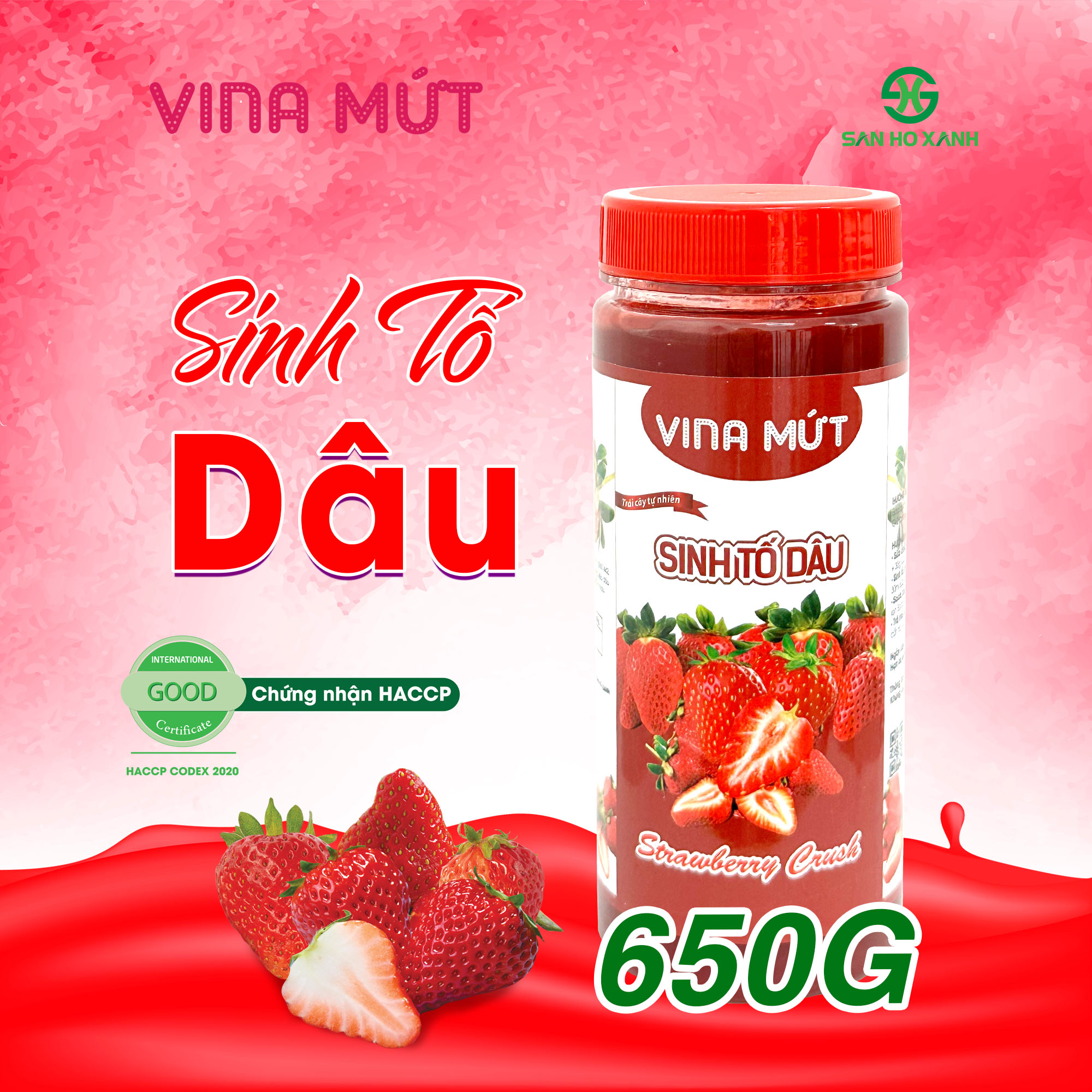 Sinh Tố VINA MỨT (Hũ 650gr) - Vị Trái Cây Tươi Tự Nhiên