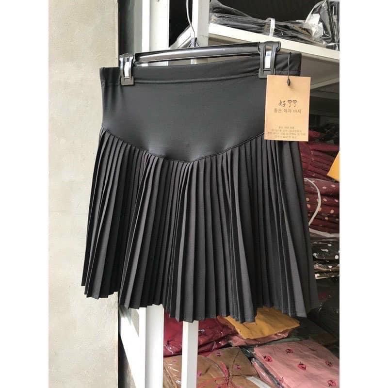 Chân váy bầu tầng xếp ly thời trang