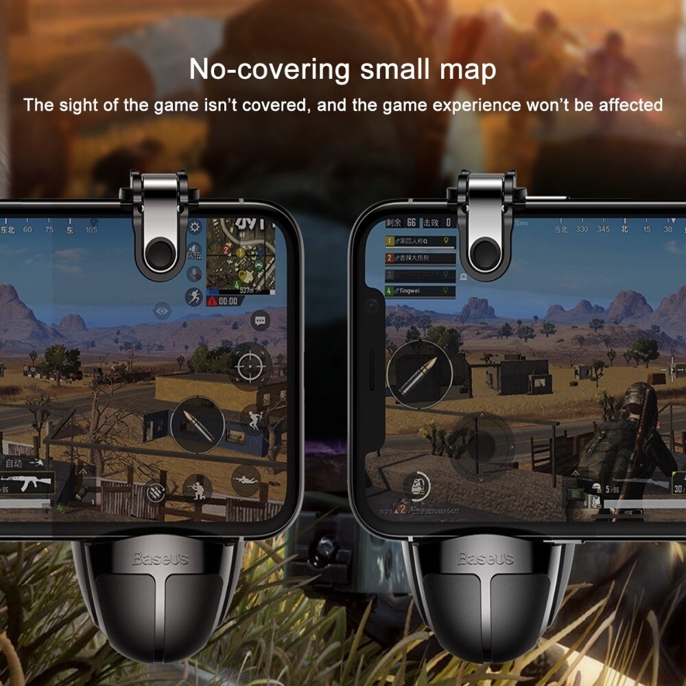 Tay Cầm Game L1R1 Có Nút Chơi Game PUBG Cho Smartphone - Hàng Chính Hãng Baseus