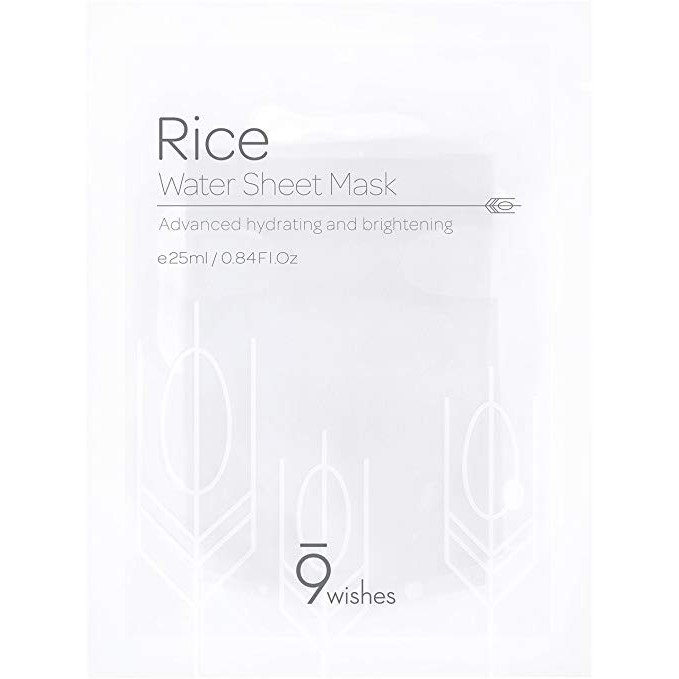 Hộp 10 miếng Mặt nạ gạo 9Wishes Rice Water Sheet Mask 25mL