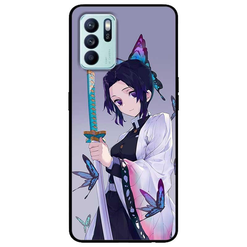 Ốp lưng dành cho Oppo Reno 6 - Oppo Reno 6Z - Anime Cô Gái Shinobu Kimetsu Và Bướm