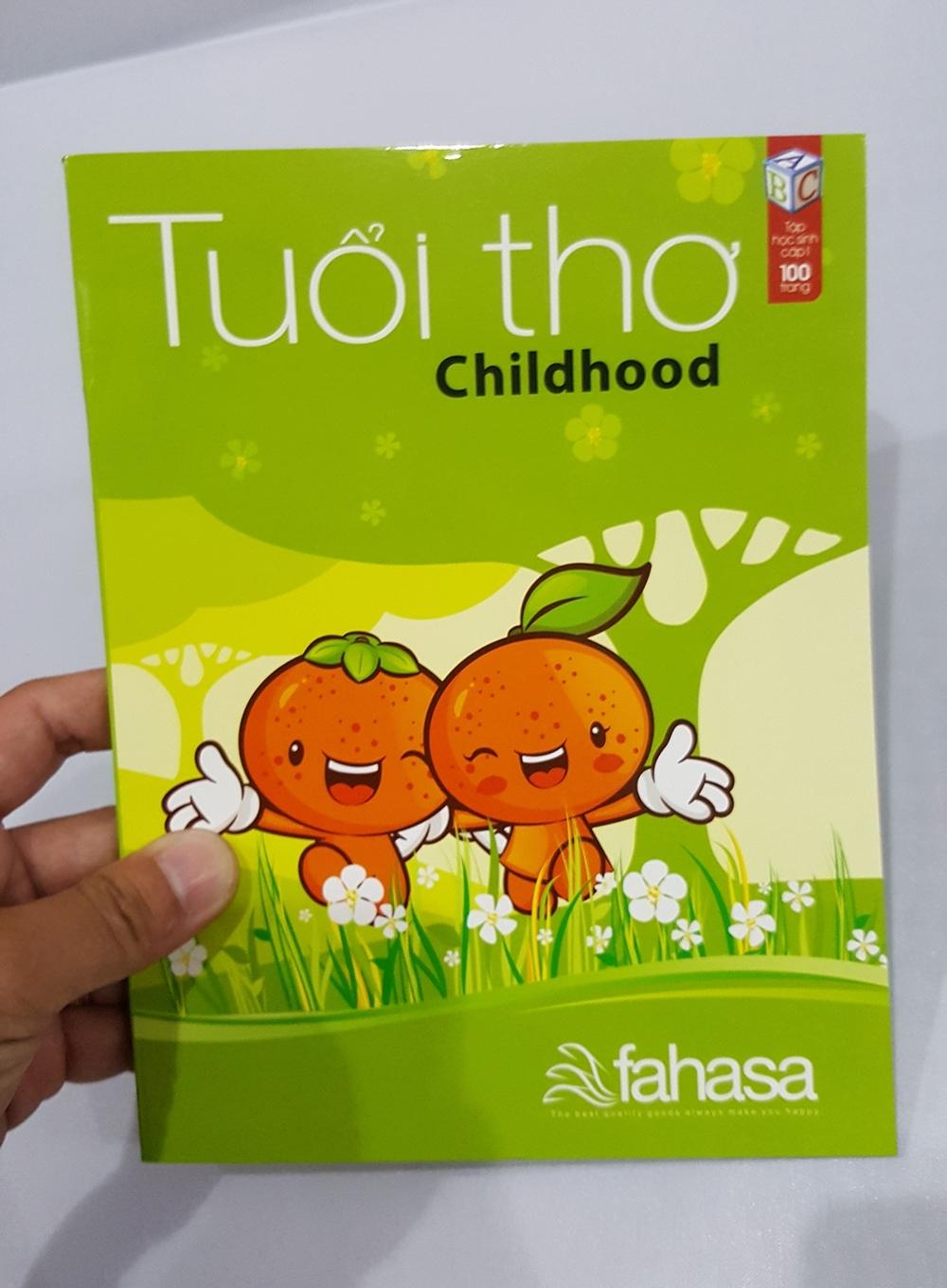 Tập Học Sinh 4 Ô Ly 100 Trang ĐL 80g/m2 - Giấy Ford - FAHASA - Tuổi Thơ (Mẫu Màu Giao Ngẫu Nhiên)