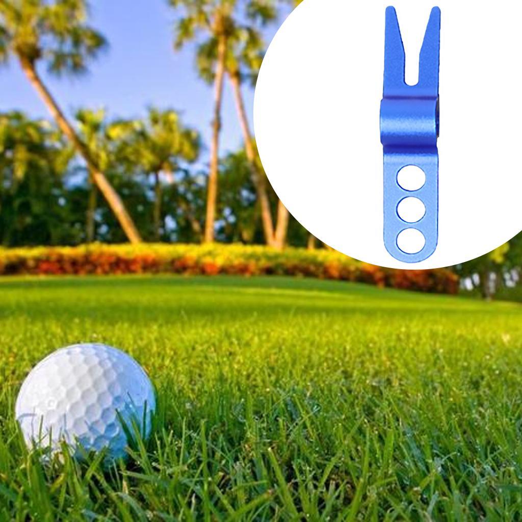 2x Golf Tool Alignment Golf Ball Marker Putting Green Fork Golf Equipments