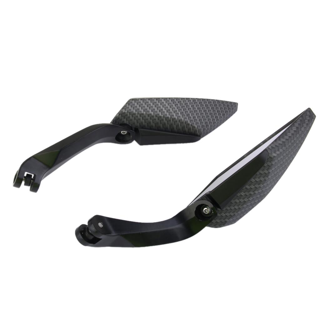 Carbon Side Rear View Mirrors for Motorcycle Universal 10mm 8mm