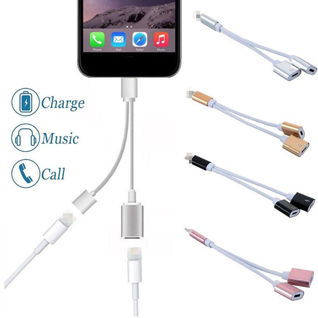 2 Pieces Headphones Charger & Audio Splitter Adapter For