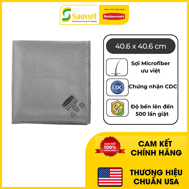 Khăn Lau Kính Chuyên Dụng Rubbermaid (Chính Hãng) - SKU: 1867398 | SAOVIETCO